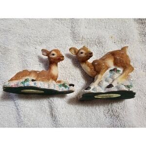 K's Collection Deer Figurines Set of 2 Christmas Holiday‎ Decor
